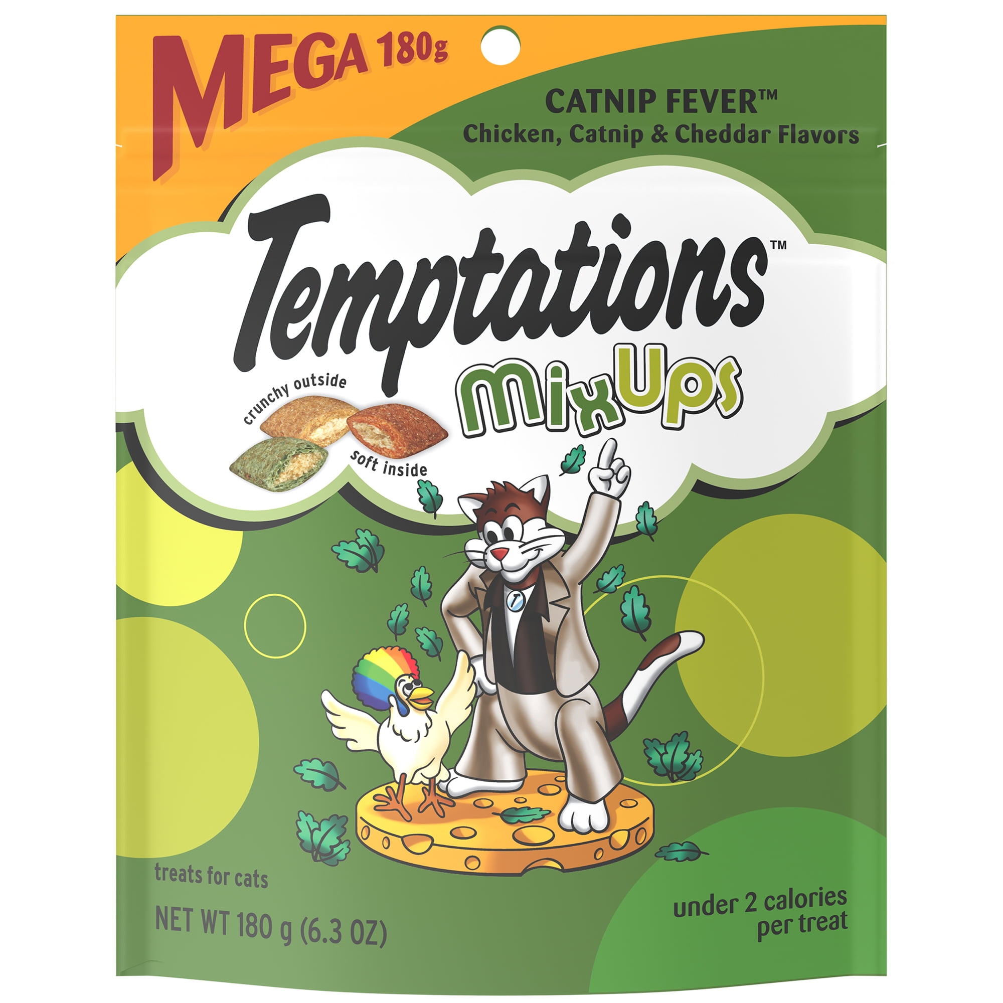 Catnip TEMPTATIONS Crunchy Soft Mix Treats 6.3oz