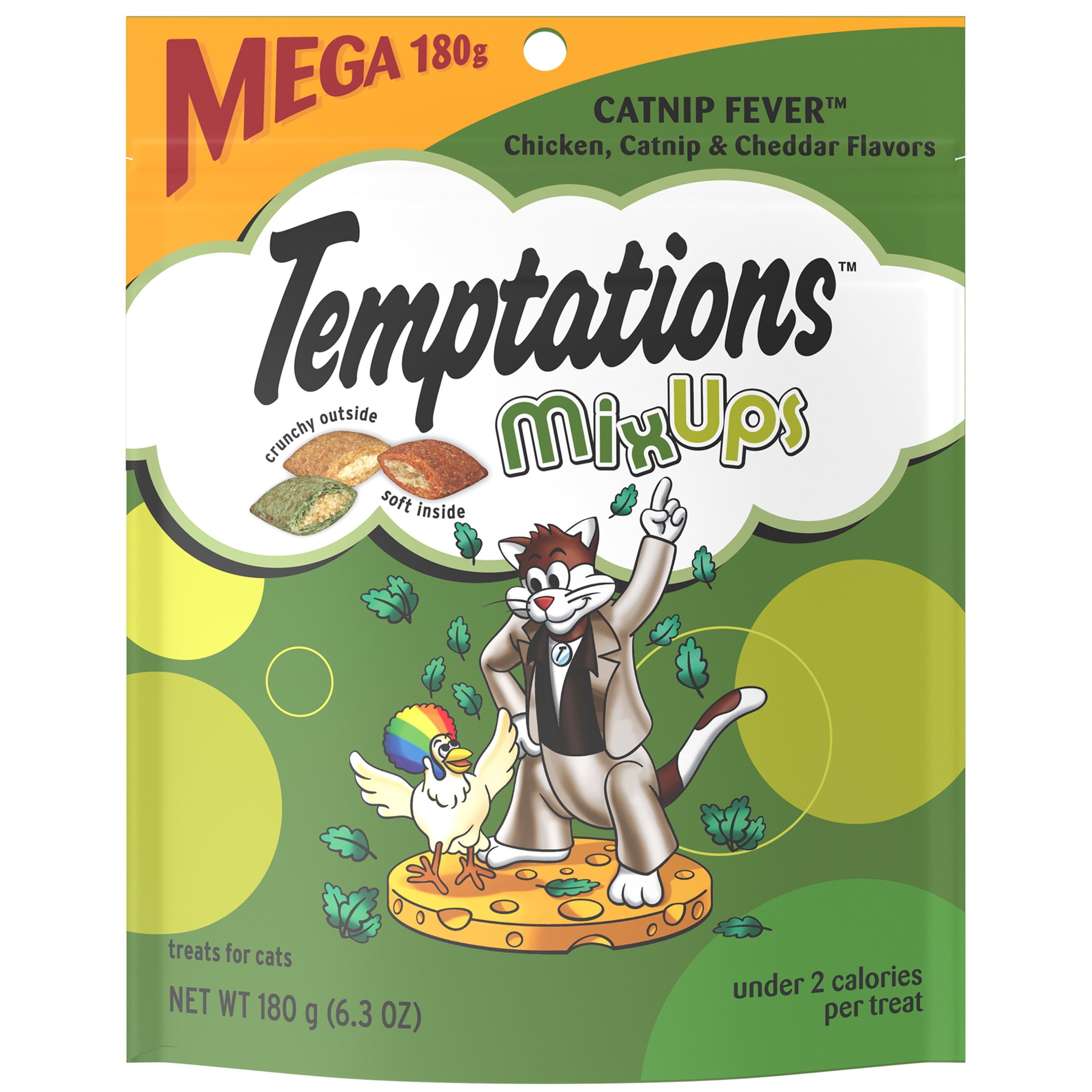 Catnip TEMPTATIONS Crunchy Soft Mix Treats 6.3oz