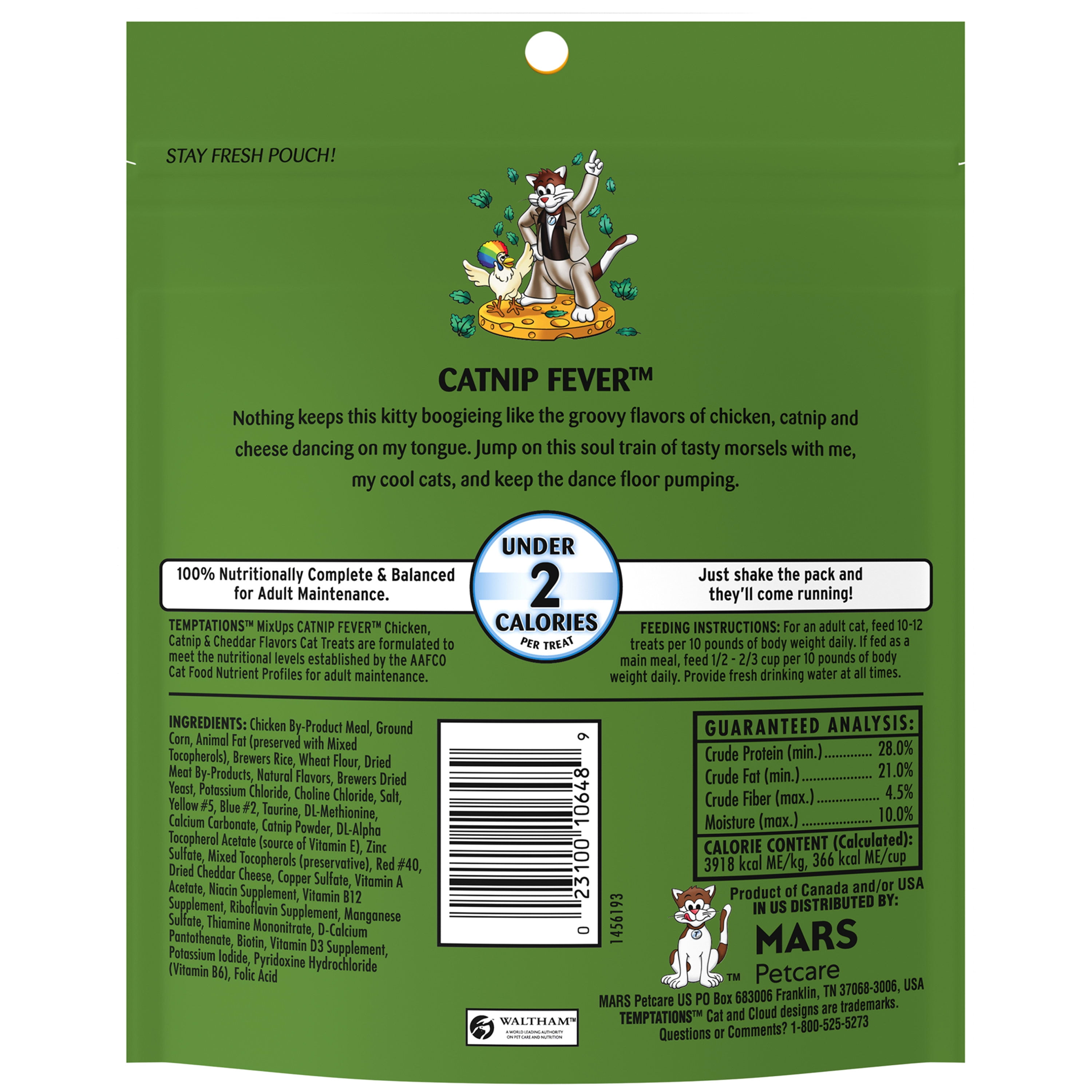 Catnip TEMPTATIONS Crunchy Soft Mix Treats 6.3oz