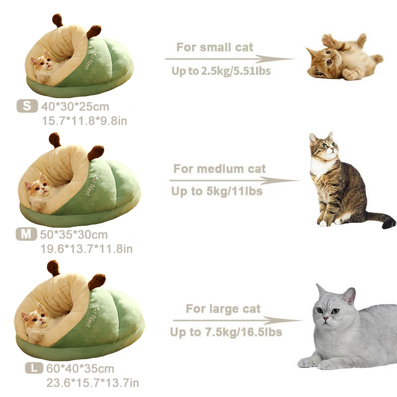 Cozy Winter Cat Bed for Small/Medium cats