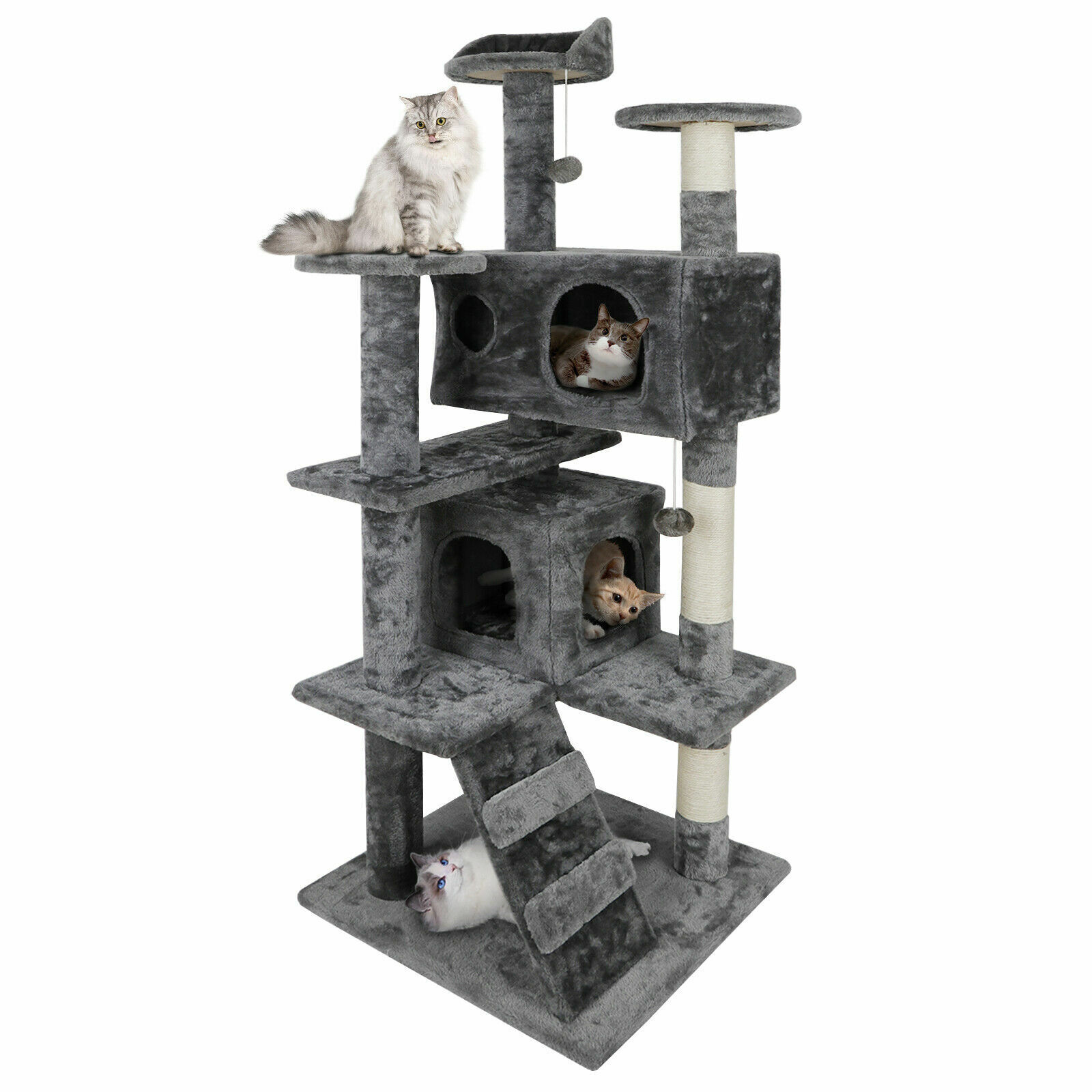 Sturdy 55" Cat Tree Activity Center Condo