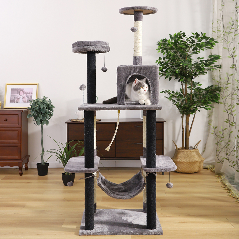 9-in-1 Cat Tree Condo with Scratching Post