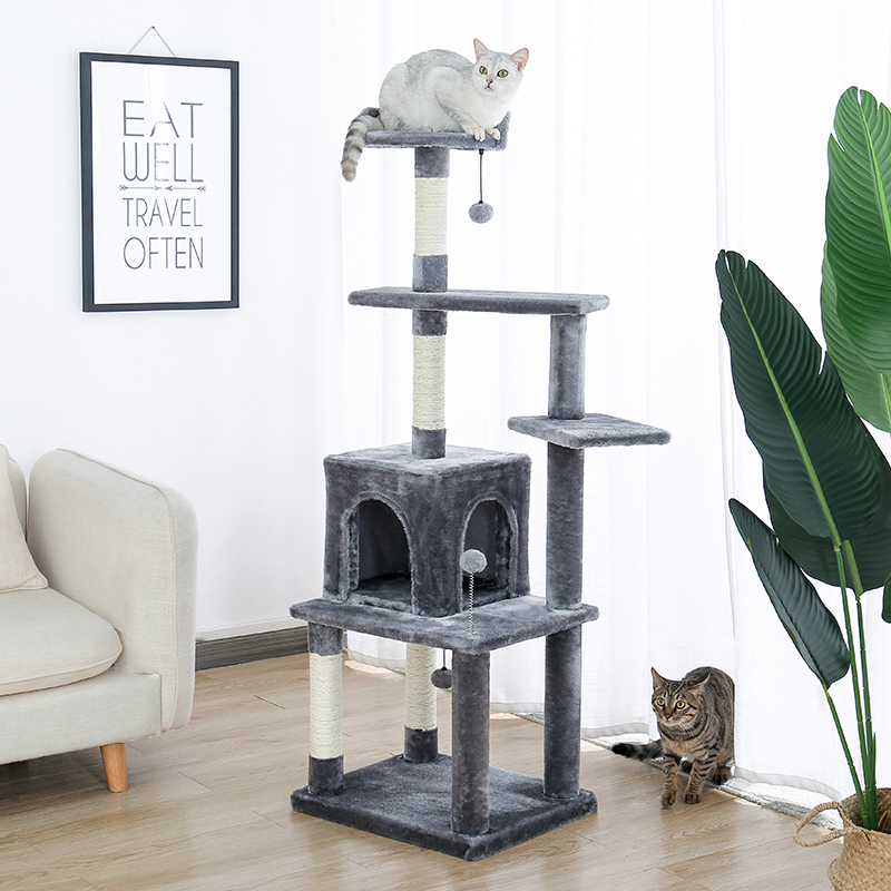 9-in-1 Cat Tree Condo with Scratching Post