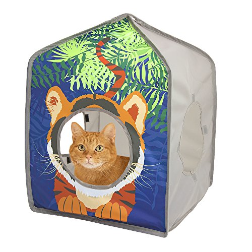 Jungle-themed Kitty Play House Kennel