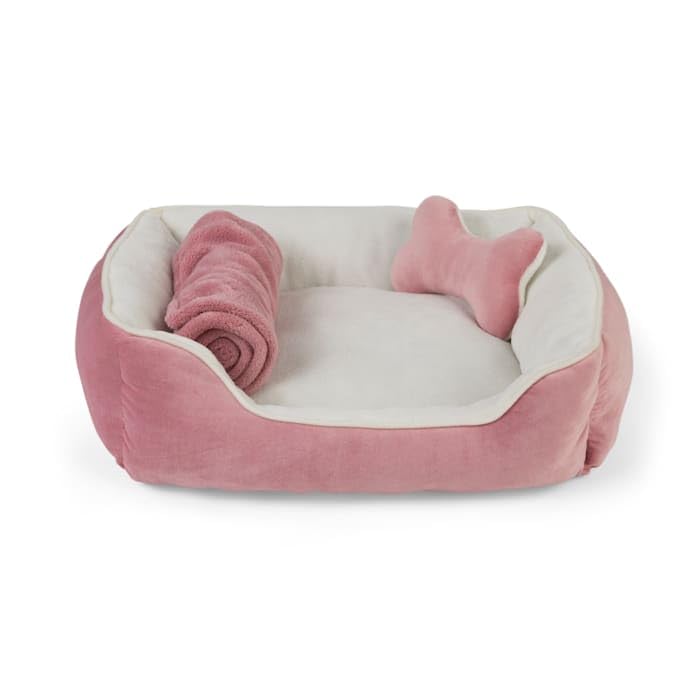 Pink EveryYay Dog Bed Bundle, Small