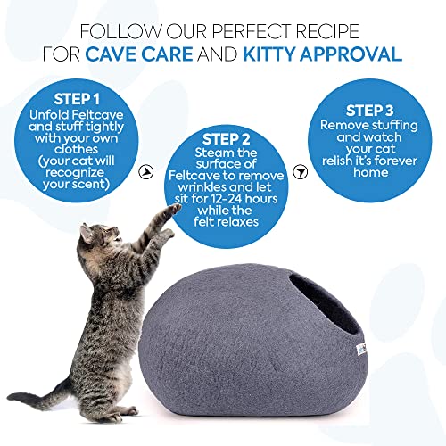 Merino Wool Large Cat Cave Bed