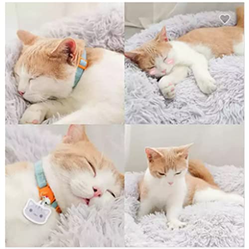 Round Washable Cat Bed for Indoor Pets