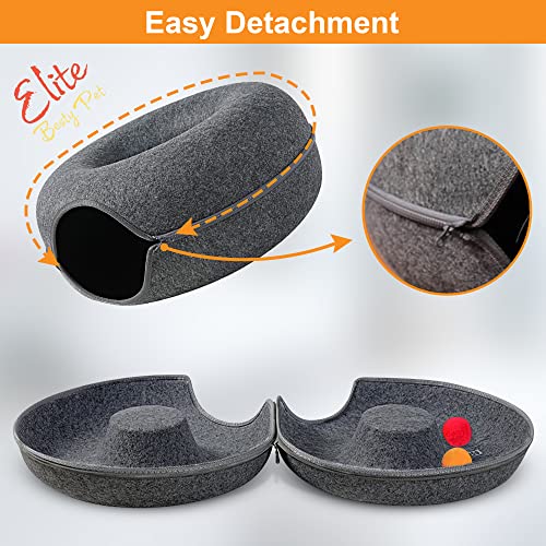 Cat Cave with Tunnel and Exercise Wheel