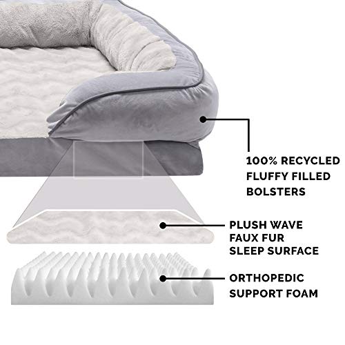Furhaven Jumbo Orthopedic Cat Bed with Washable Cover