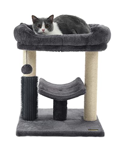 Cozy Cat Tree with Scratching Post & Groomer
