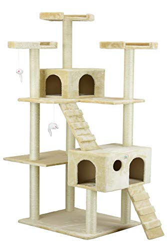 Beige Cat Tree - 50W x 26L x 72H