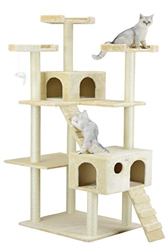 Beige Cat Tree - 50W x 26L x 72H
