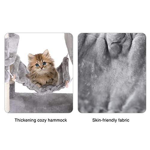 Multi-Level Cat Tree with Scratching Posts and Hammock