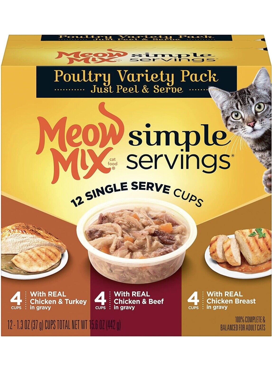Poultry Variety Pack Wet Cat Food (12 Cups)