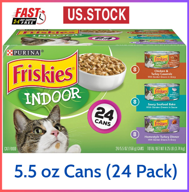 Indoor Wet Cat Food Pack - 24 Cans