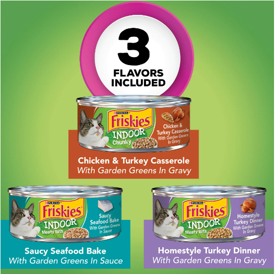 Indoor Wet Cat Food Pack - 24 Cans
