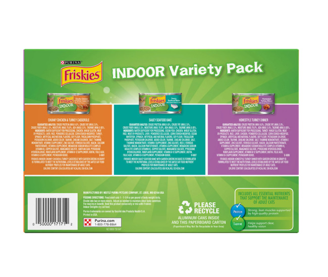 Indoor Wet Cat Food Pack - 24 Cans