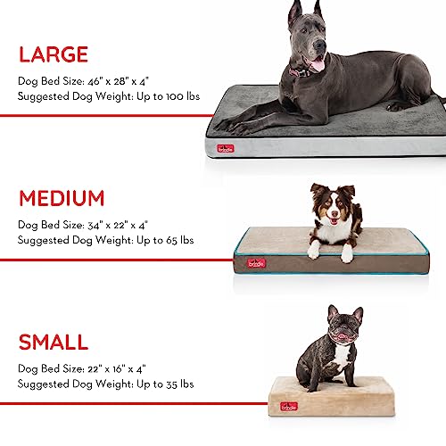 Waterproof Designer Memory Foam Pet Bed - 4 Inch