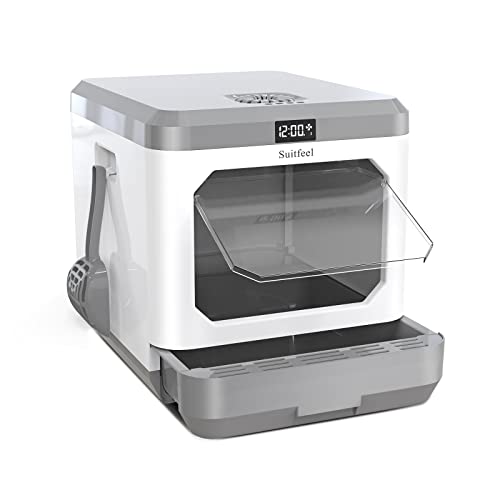 Enclosed Cat Litter Box with Odor Control