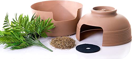 Hidden Litter Box with Artificial Plants - White Birch