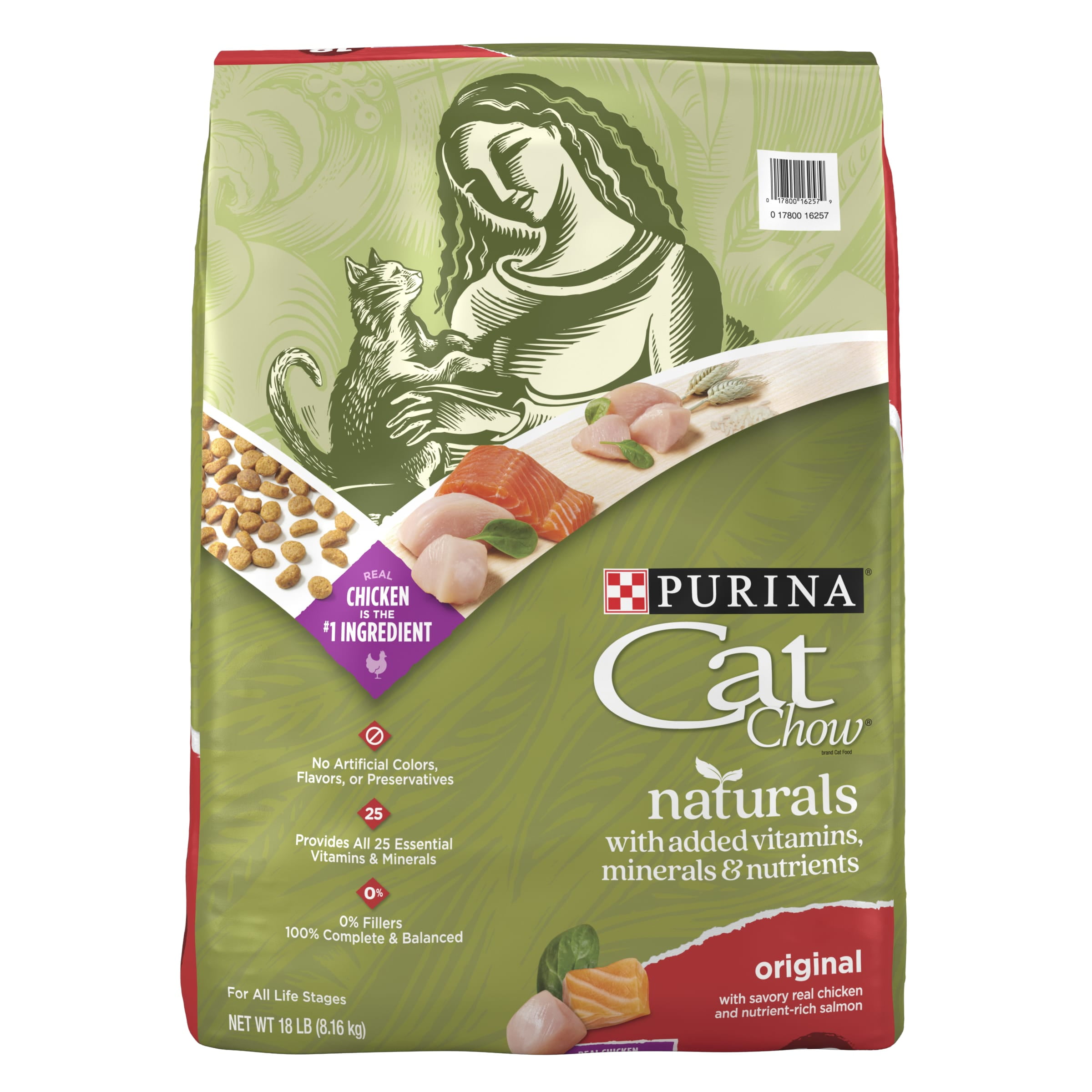 Cat Chow Naturals Chicken & Salmon, 18 lbs