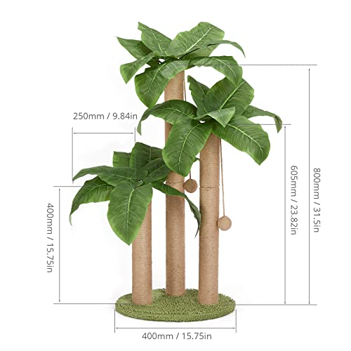 31.5" Cat Scratching Post with Dangling Ball