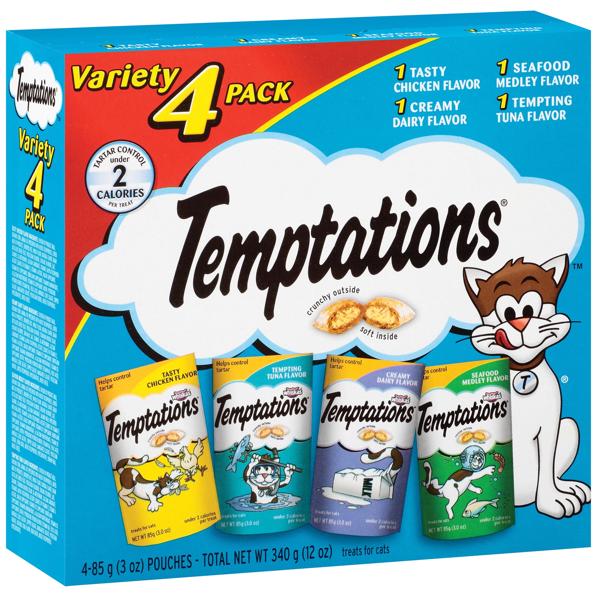 Tempting Cat Treats Variety Pack - 4 Pouches