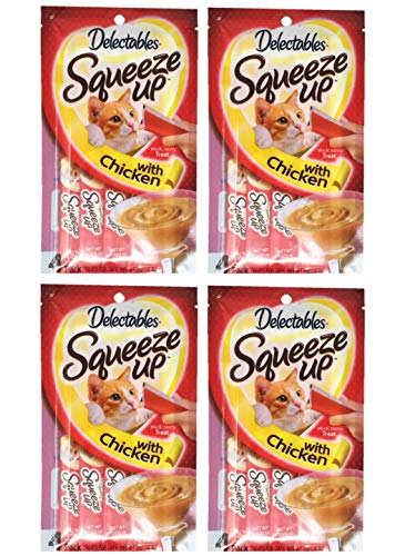 4-Pack Hartz Delectables Chicken Squeeze Ups