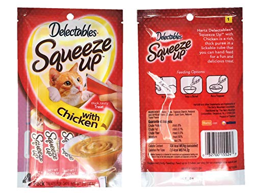 4-Pack Hartz Delectables Chicken Squeeze Ups