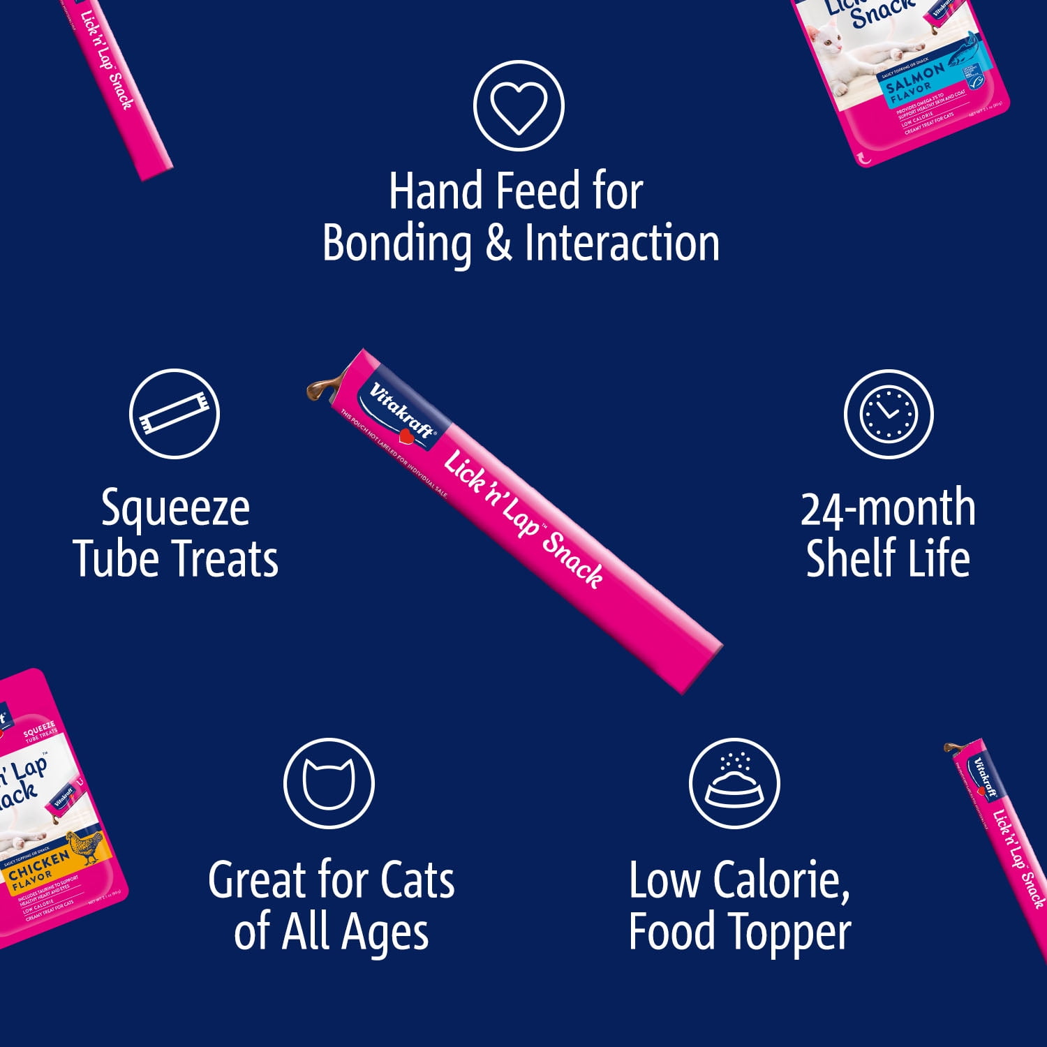 Salmon Creamy Cat Treats, 20 Pack