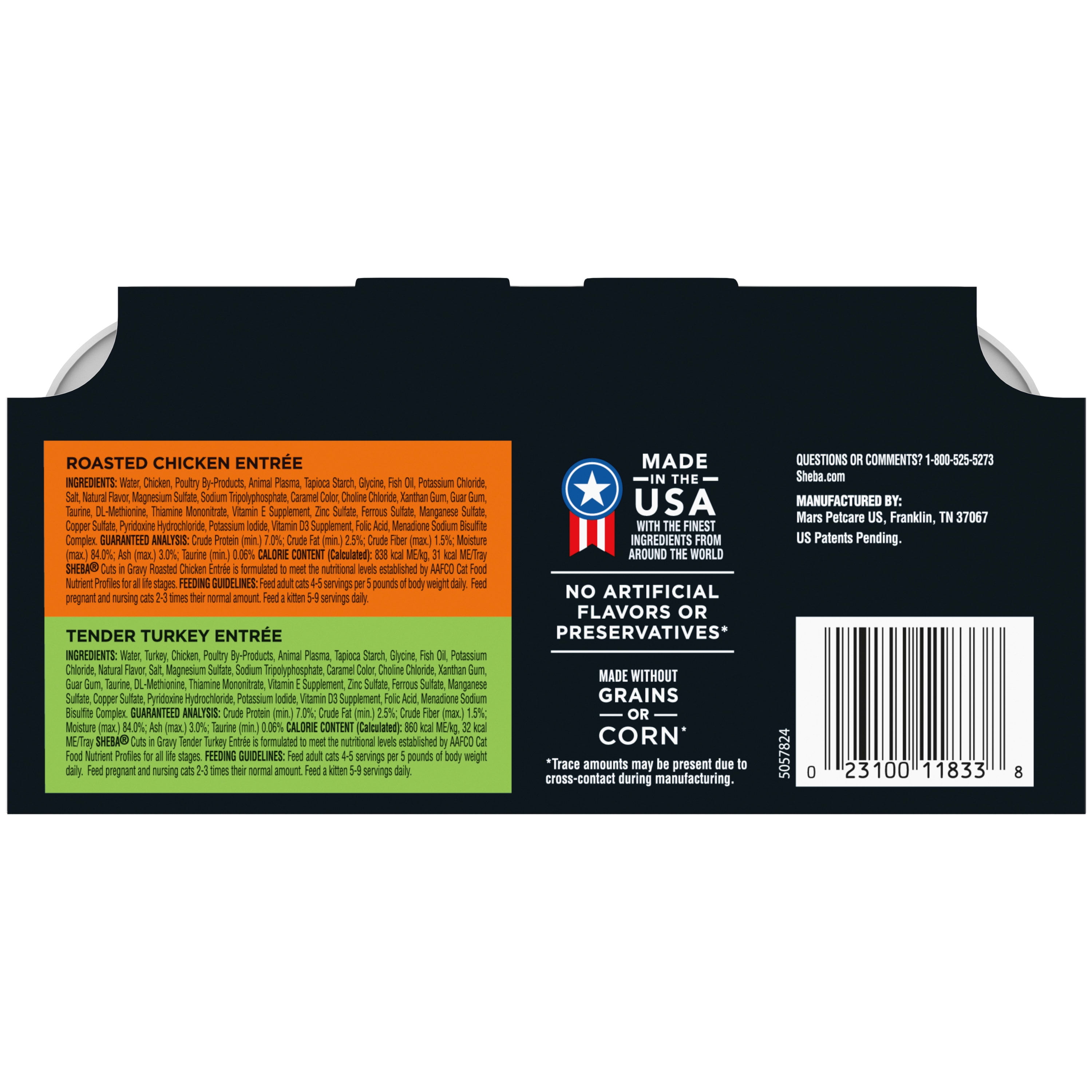 SHEBA Variety Pack Wet Cat Food, Twin-Pack Trays