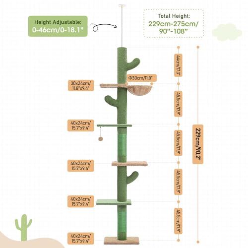 Cactus Cat Tower for Climbing and Relaxation