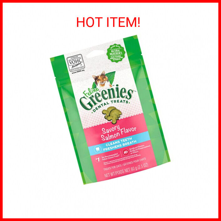 Salmon Flavored Feline Greenies Dental Cat Treats