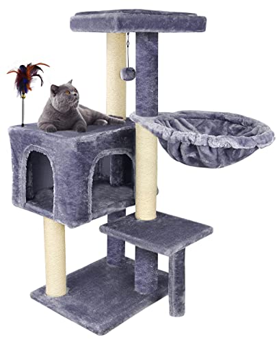 AIWIKIDE Cat Tree with Scratching Toy & Activity Centre