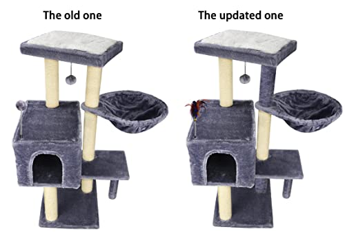 AIWIKIDE Cat Tree with Scratching Toy & Activity Centre