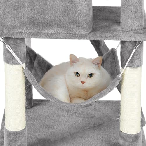 51in Cat Tree with Hammock & Tunnel