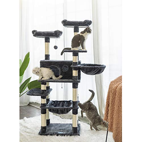 Large Cat Tree with Scratching Board and Perch