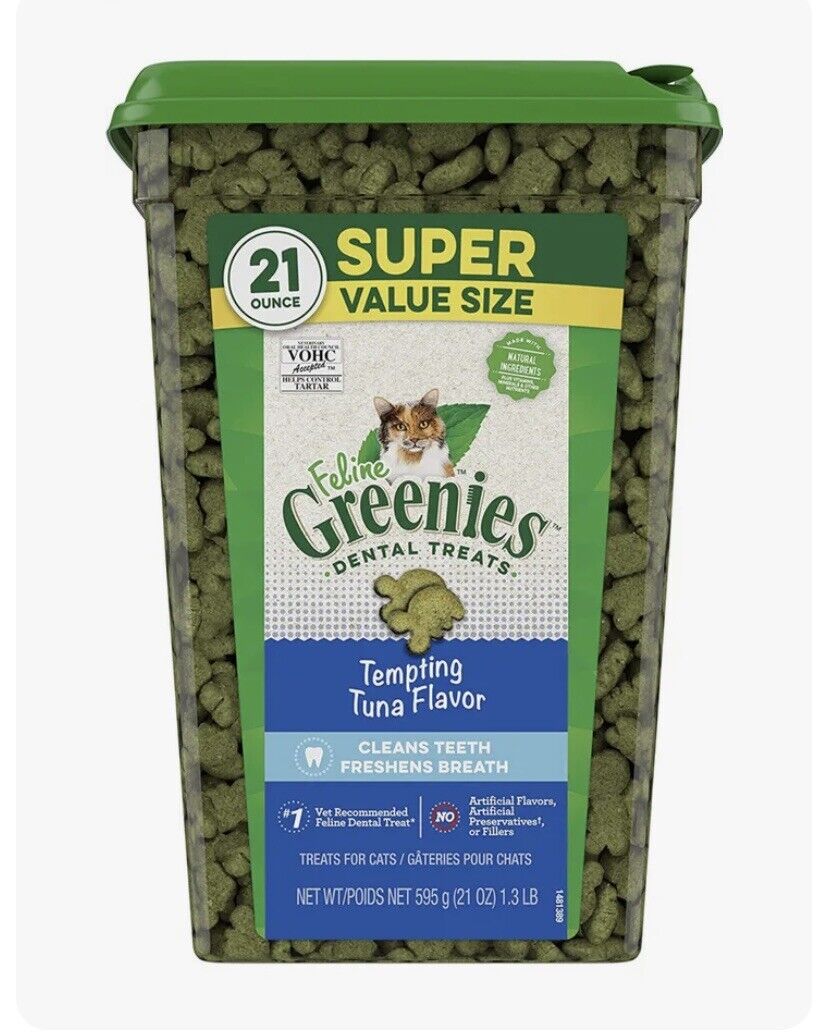 Tempting Tuna Feline Greenies 21 oz. Tub