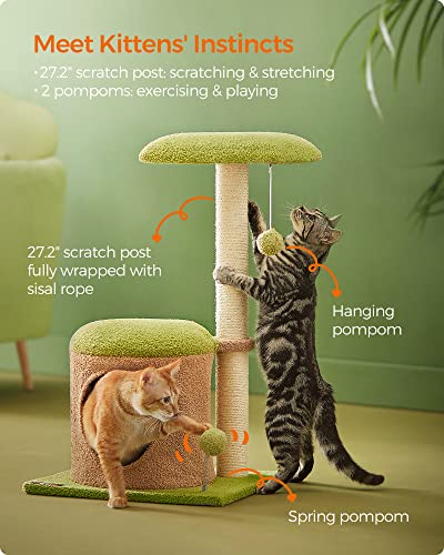 WhimsyWonders 30-Inch Cat Tree House