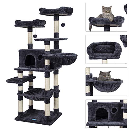 Large Cat Tree with Scratching Board and Perch