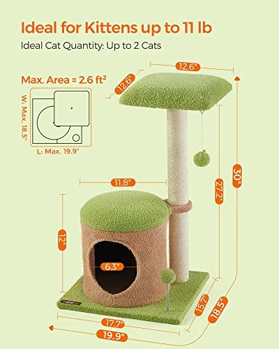 WhimsyWonders 30-Inch Cat Tree House