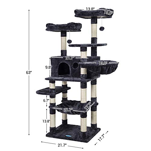 Large Cat Tree with Scratching Board and Perch
