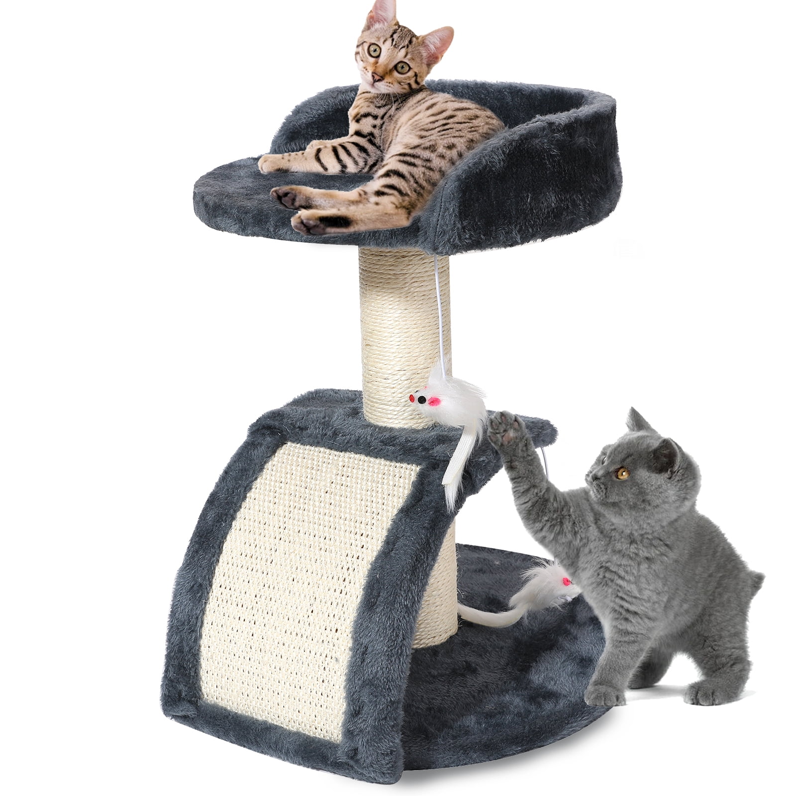 16" Perch Cat Scratching Post for Indoor Cats