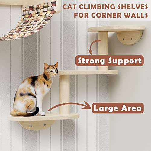 Solid Wood Cat Wall Shelves and Perches