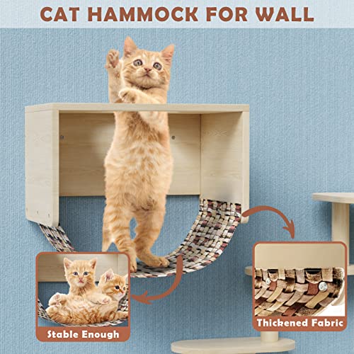 Solid Wood Cat Wall Shelves and Perches