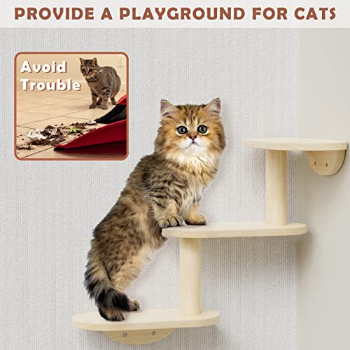 Solid Wood Cat Wall Shelves and Perches