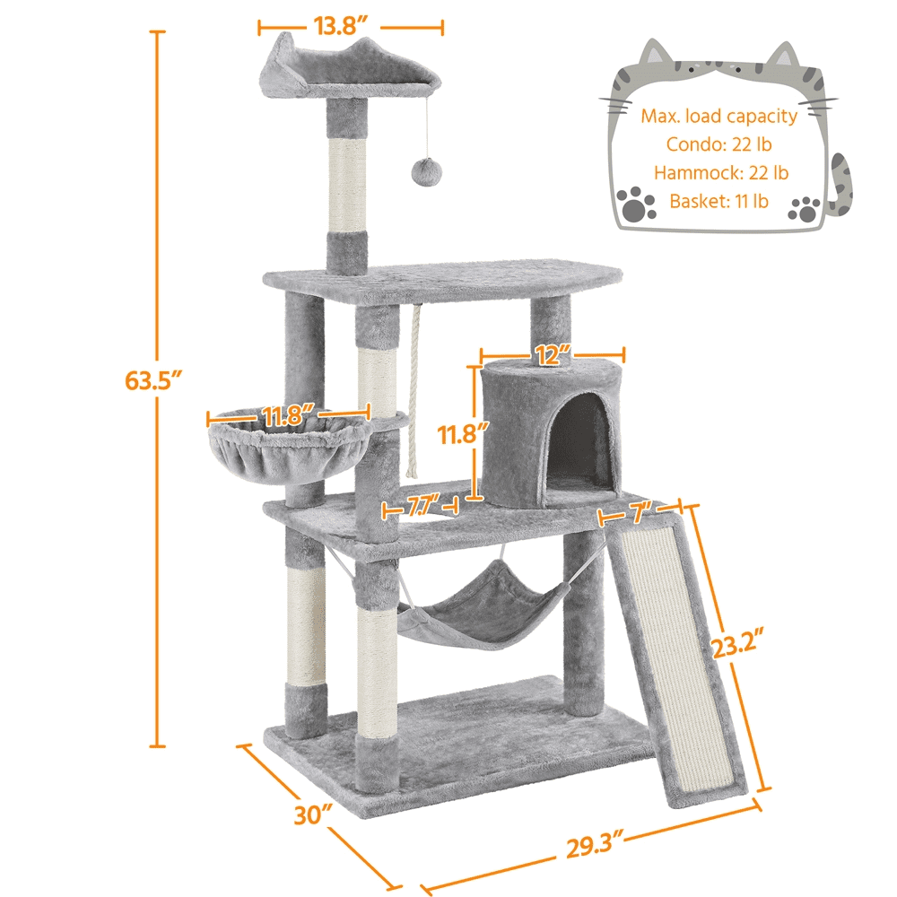 Multi Level Cat Condo with Scratching Post