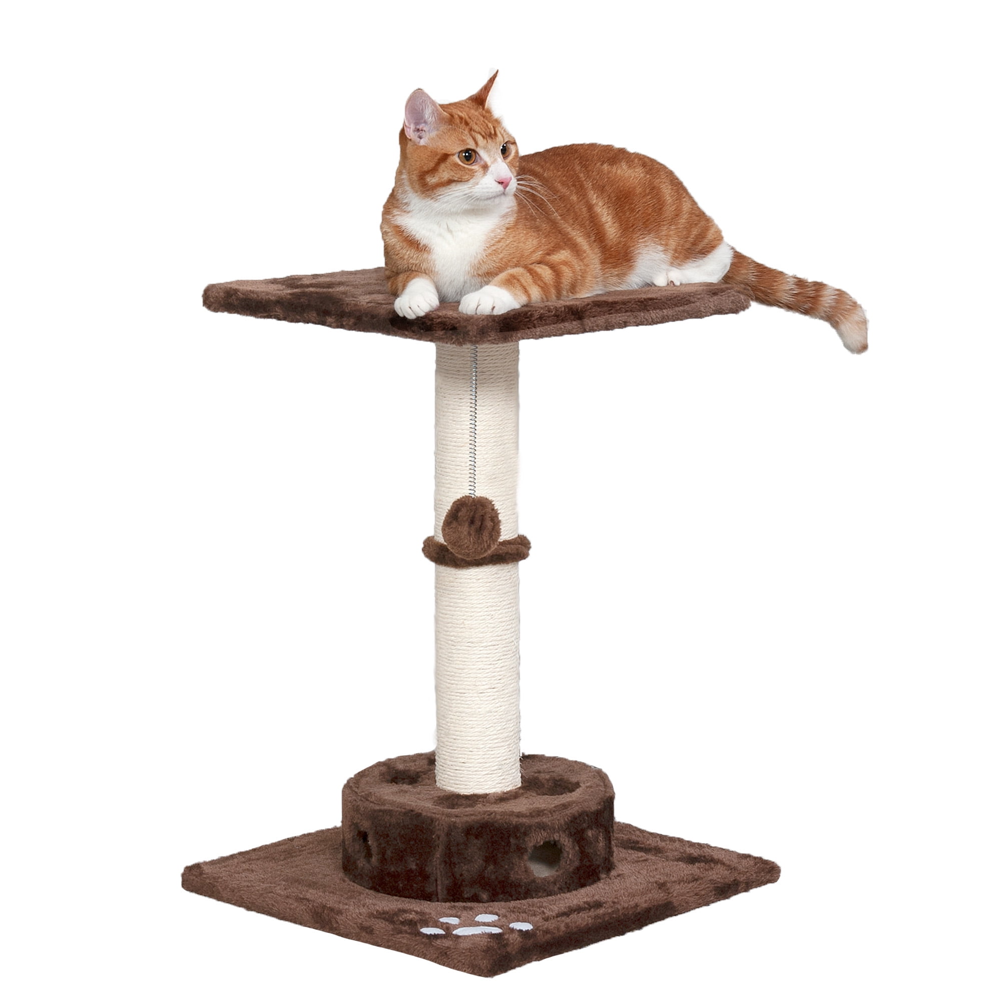 Brown FurHaven Tiger Tough Cat Playground Furniture