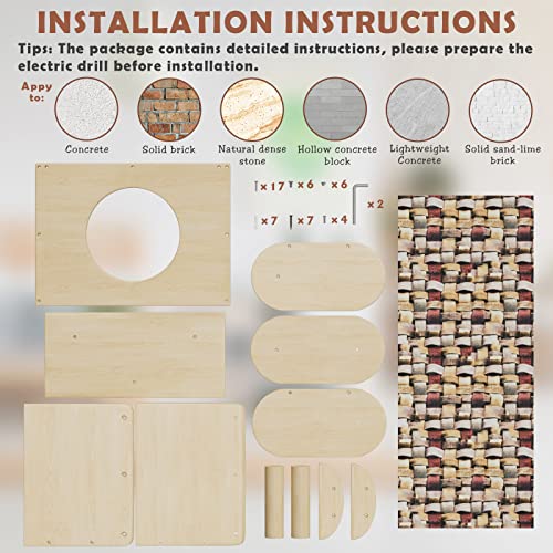 Solid Wood Cat Wall Shelves and Perches