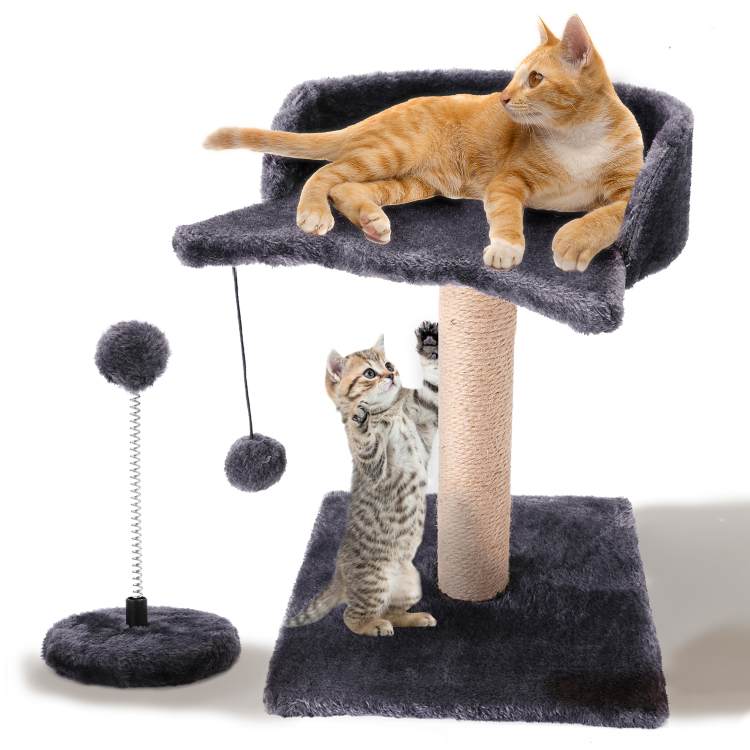 PinkSheep Cat Scratcher with Perch